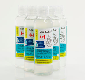 Gel-Klear – Désinfectant pour les mains, 130ml – Contient de l’Alcool à 70%  - LOT 001379